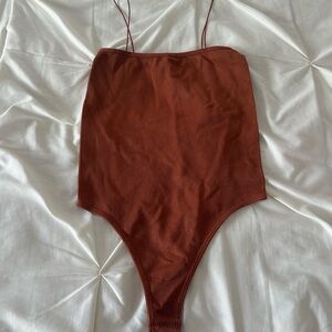Urban Outfitters Brown Bodysuit Top Minimalist Design